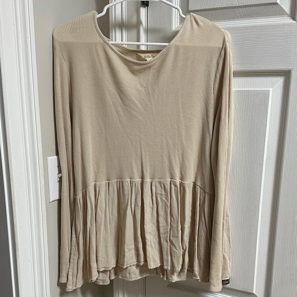 Matilda Jane Cream Long Sleeve Top